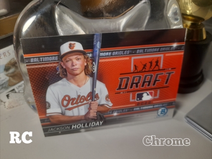 ROOKIE Jackson Holliday Chrome MLB Draft Orioles