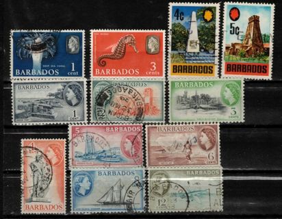 Barbados Stamps with Queen Elizabeth