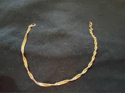 14kT gold plated rope bracelet