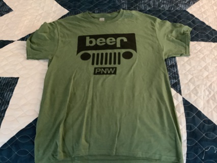 Beer PNW Large Green Men’s T-shirt Brand New Without Tag Back To School Sale