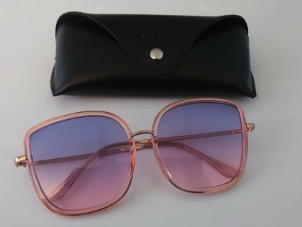 Sunglasses and case, used.