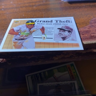 1992 upper deck grand theft Rickey steals 1000th base baseball card 