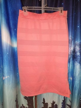 Moa Peach Colored Pencil Skirt / Ladies Size XL