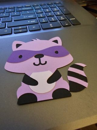 Raccoon scrapbooking medium size