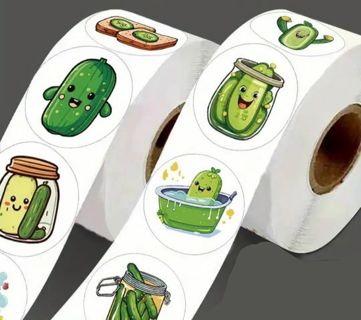 ➡️⭕(10) 1" FUNNY PICKLE STICKERS!! (SET 3 of 3)