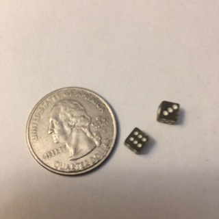 Worlds Smallest Dice-Gray Read description before bidding 