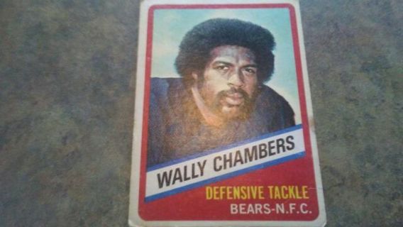 1976 WONDER BREAD WALLY CHAMBERS CHICAGO BEARS FOOTBALL CARD# 15