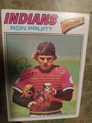 1977 TOPPS RON PRUITT CLEVELAND INDIANS BASEBALL CARD# 654