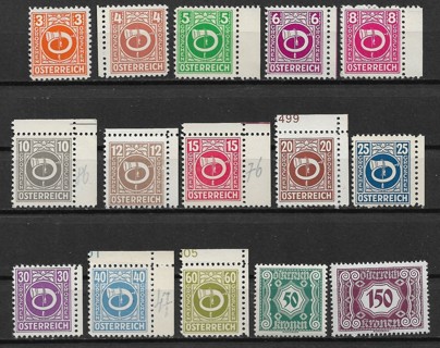 Austria 13diff. Allied Occupation & 2 classic 1920's Postage Due MNH