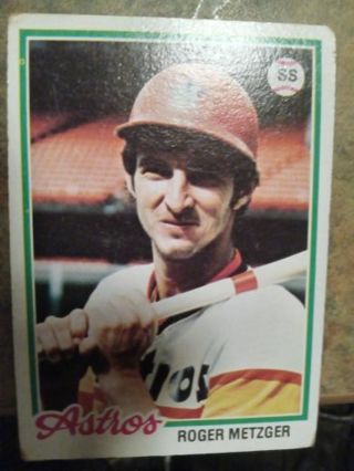 1978 TOPPS ROGER METZGER HOUSTON ASTROS BASEBALL CARD# 697