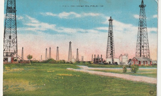 Vintage Used Postcard: (e): 1948 Oklahoma Oil Field