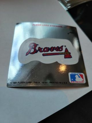 SINGLE STICKER AUCTION- 1 baseball team- Braves