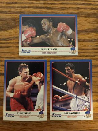 1991 KAYO Boxing trading cards #132,#133,#134