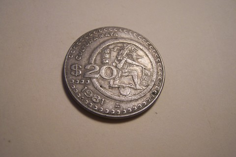 Mexico - 1981 - 20 Pesos Coin - Maya Culture, Mexican Eagle