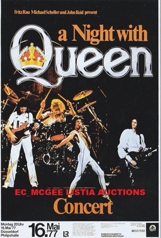 QUEEN POSTCARD SIZE CLASSIC ROCK POSTER