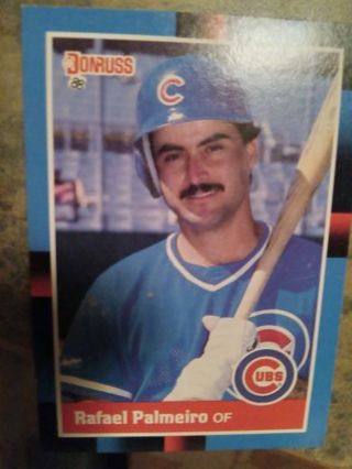 1988 DONRUSS RAFAEL PALMEIRO CHICAGO CUBS BASEBALL CARD# 324