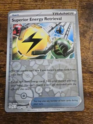 Pokemon Superior energy retrieval reverse holo 189/193