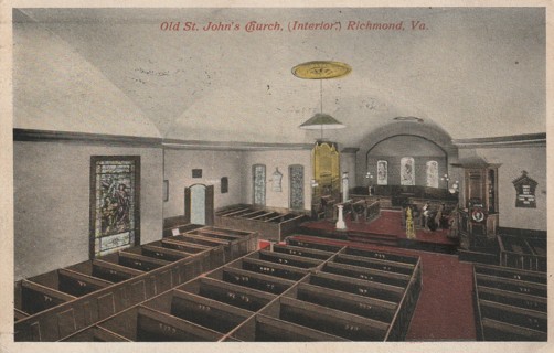 Vintage Used Postcard: t: 1916 Old St John's Church, Richmond, VA