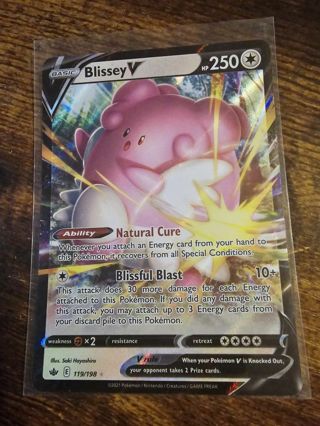 Pokemon Blissey V 119/198 holo rare card