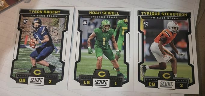 2023 Score Chicago Bears rookie cards