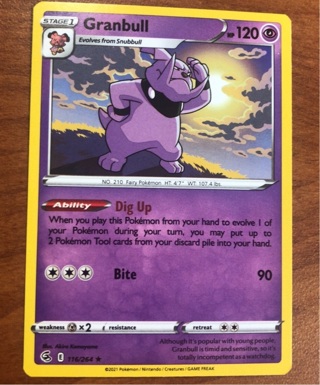 Pokemon Trading Card- Granbull 