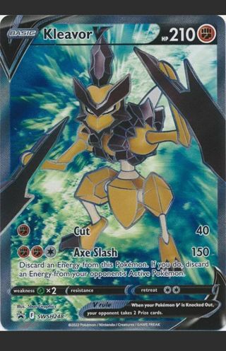 NM Ultra Rare Kleavir V Textured Full Art Pokemon card TCG SWSH