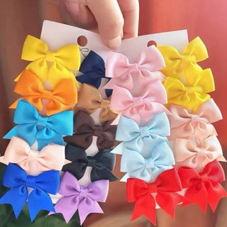 40pcs Set of Cute Candy-Colored Baby Bow Hair Clips – Princess Hairpins and Barrettes for Girls