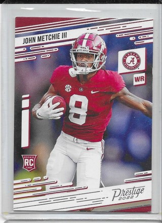 John Metchie Jr 2022 Chronicles Draft Prestige #16 Rookie Card