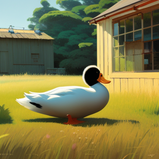 Listia Digital Collectible: A Contented Duck on the Farm