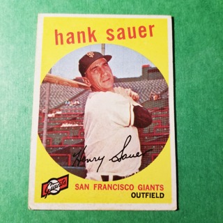 1959 - TOPPS BASEBALL CARD NO. 404 - HANK SAUER - GIANTS