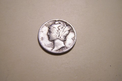 Silver 1942-D Winged Liberty Head Mercury Dime