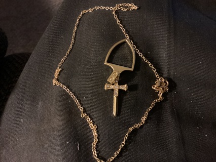 RELIGIOUS GOLDEN NECKLACE  WITH 2 FOOT CHAIN