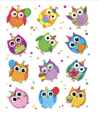 Celebrate with Colorful Owls