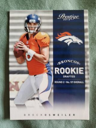 2012 Panini Prestige Rookie Brock Osweiler