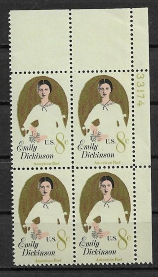 1971 Sc1436 Emily Dickinson MNH PB4