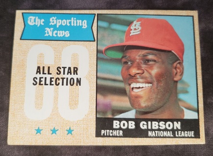 1968 Bob Gibson The Sporting News All Star Selection #378 Topps