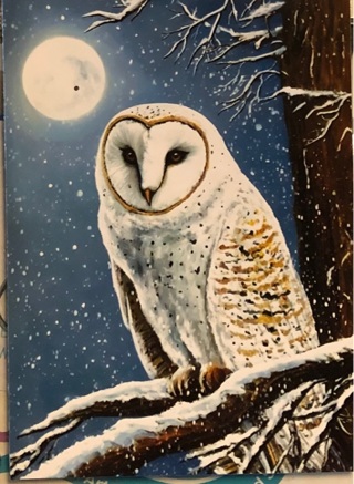 Snow owl- 2 x 3” MAGNET - GIN ONLY