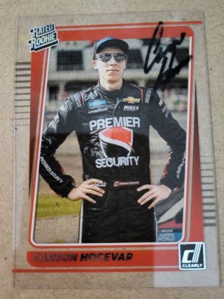 Nascar Carson Hocevar autographed rookie card