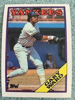 Gary Ward 1988 Topps New york Yankees