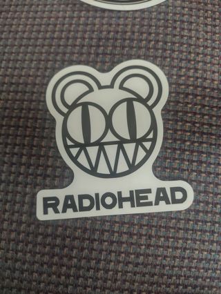 Radiohead Band laptop computer toolbox hard hat sticker Luggage guitar