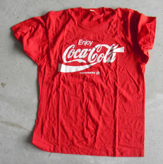1990s Enjoy Coca Cola Coke Red Tee Shirt Size L Never Worn