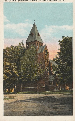 Vintage Used Postcard: j: St John's Episcopal Church, Clifton Springs, NY