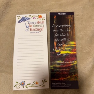 Christian Magnetic List Pad Plus Bookmark 