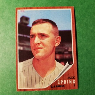 1962 - TOPPS EXMT - NRMT BASEBALL - CARD NO. 257 - JACK SPRING - ANGELS