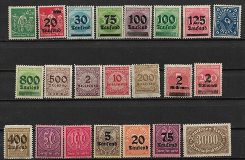 Post WWI,early 1920's, Inflation Era Germany Collection mostly MNH