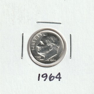 1964 Roosevelt Dime 90% Silver U.S. Ten Cent Coin