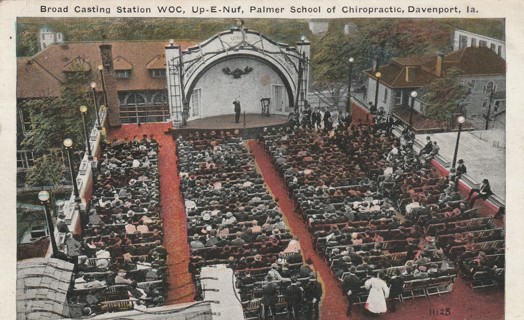 Vintage Used Postcard: 1924 Broad Casting Station WOC, Davenport, Iowa