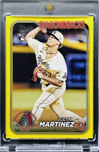 Justin Martinez RC - 2024 Topps Yellow #325 - Arizona Diamondbacks [AA036]