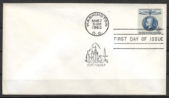 Clearance 1960 Sc1147 4¢ Thomas Masaryk FDC