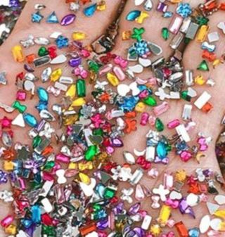 Metal multi Color nail jewelry Crafting pk